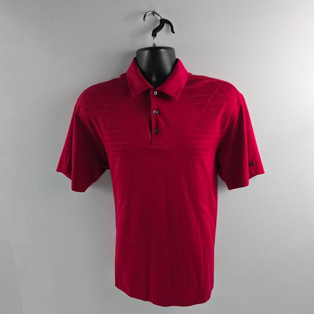 VTG Tiger woods collection golf‎ polo shirt mens red Medium 5370